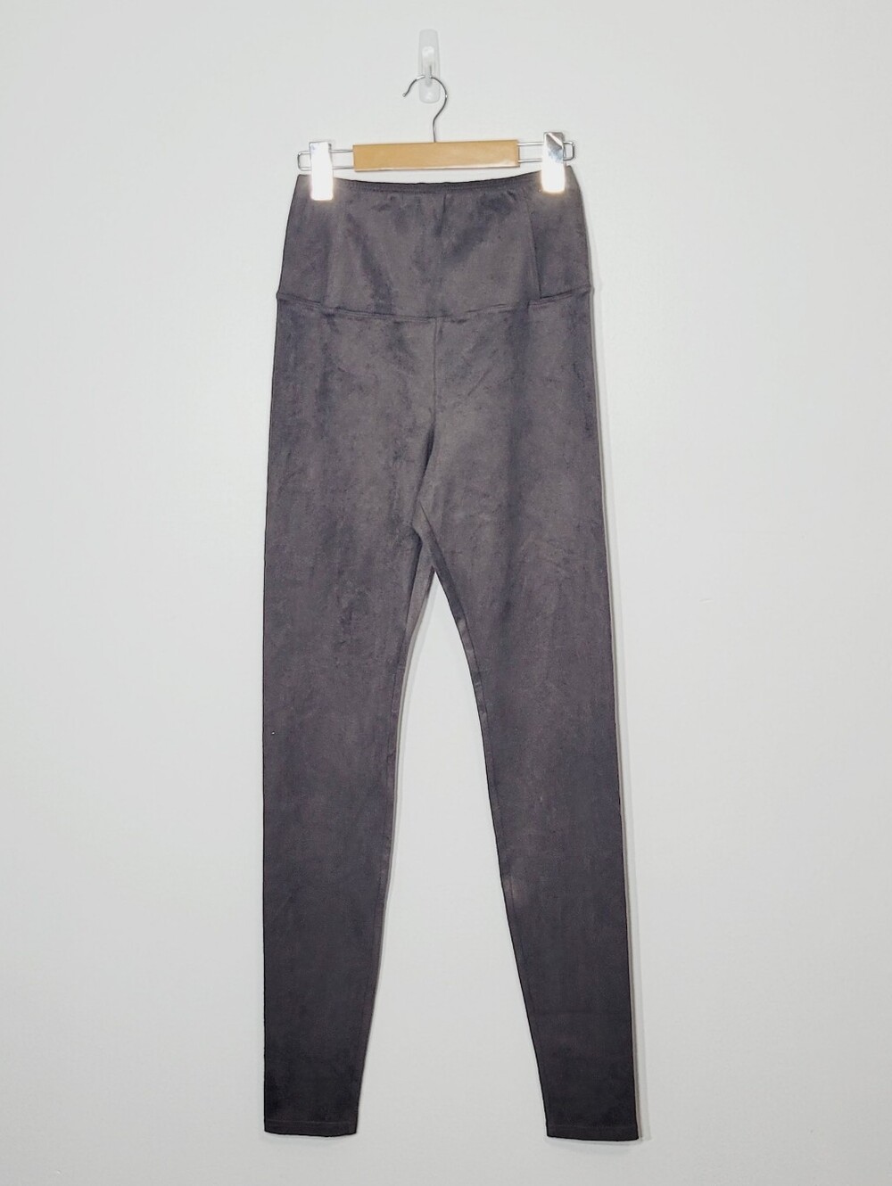 Wilfred Free Brown Faux Suede Leggings Vegan Comfy Casual Pants Size Medium